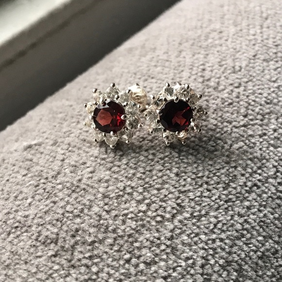 Stunning garnet earrings 2.00ctw - Picture 3 of 6